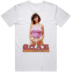 Christy Canyon Goat Retro Graphic Unisex Cotton White Classic T Shirt