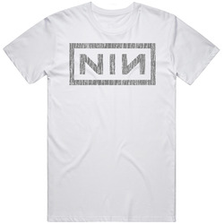Captain Marvel Nine Nails Rock Band Logo Distressed Vintage Retro Graphic Unisex Cotton White Classic T Shirt
