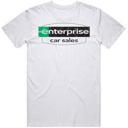 Enterprise Car Sales Automobile Car Truck Motorcycle Auto Parts Cool Distressed Style Brand Logo Emblem Retro Graphic Unisex Cotton White Classic T Shirt