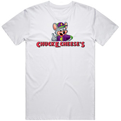 Chuck E Cheese Restaurant Playground Mascot Retro Graphic Unisex Cotton White Classic T Shirt