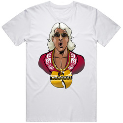 Ric Flair Wutang Chain Funny Wrestling Fan Retro Graphic Unisex Cotton White Classic T Shirt