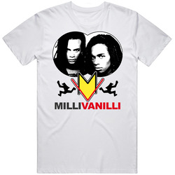 Milli Vanilli Retro Graphic Unisex Cotton White Classic T Shirt