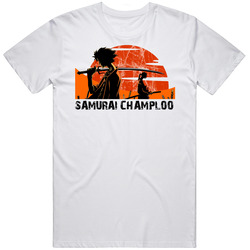 Samurai Champloo Japanese Anime Manga Retro Graphic Unisex Cotton White Classic T Shirt
