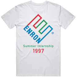 Enron Summer Internship 1997 Funny Accounting Cpa Gift Retro Graphic Unisex Cotton White Classic T Shirt