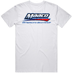 Maaco Automobile Car Truck Motorcycle Auto Parts Cool Distressed Style Brand Logo Emblem Retro Graphic Unisex Cotton White Classic T Shirt