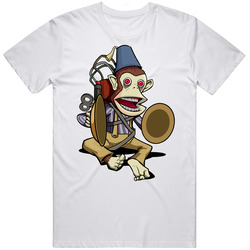 White MONKEY BOMB JOLLY CHIMP T-Shirt CALL OF DUTY ZOMBIES 100% COTTON Retro Graphic Unisex Cotton White Classic T Shirt