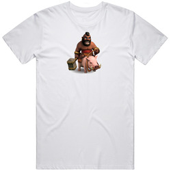 Hog Rider Clash Of Clans  New Retro Graphic Unisex Cotton White Classic T Shirt