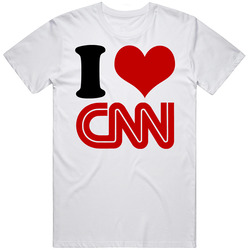 I Heart Cnn Retro Graphic Unisex Cotton White Classic T Shirt
