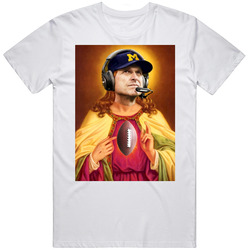 Jim Harbaugh Greatest Football Coach Michigan Retro Graphic Unisex Cotton White Classic T Shirt