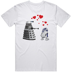 Dalek R2 Love Retro Graphic Unisex Cotton White Classic T Shirt
