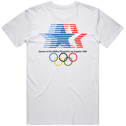 Los Angeles Summer 1984 Olympics Retro Logo World Olympiad Event Retro Graphic Unisex Cotton White Classic T Shirt