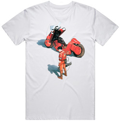 Akira Anime Manga Movie Retro Graphic Unisex Cotton White Classic T Shirt