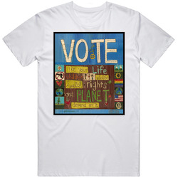 Vote Classic T Retro Graphic Unisex Cotton White Classic T Shirt