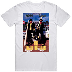 Retro Oakland Baseball Jose Canseco Mark McGwire The Bash Brothers Retro Graphic Unisex Cotton White Classic T Shirt