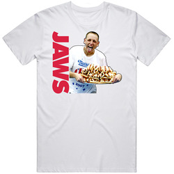 Joey Jaws Chestnut Hot Dog Eating Food Retro Graphic Unisex Cotton White Classic T Shirt