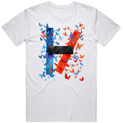 21 Pilots Butterfly Art White Retro Graphic Unisex Cotton White Classic T Shirt