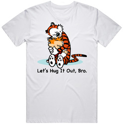 Calvin And Hobbes Retro Graphic Unisex Cotton White Classic T Shirt