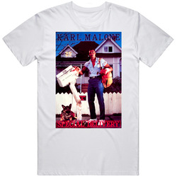 Retro 1980s The Mail Man Karl Malone Special Delivery Retro Graphic Unisex Cotton White Classic T Shirt