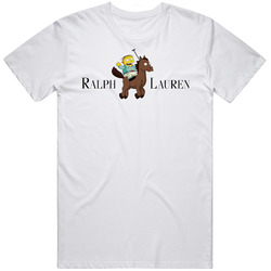 Ralph Wiggum Lauren Funny Retro Graphic Unisex Cotton White Classic T Shirt