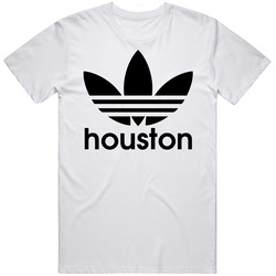 Houston Best City Adidas Logo Retro Graphic Unisex Cotton White Classic T Shirt