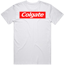 Colgate Sup Reme Inspired Retro Graphic Unisex Cotton White Classic T Shirt