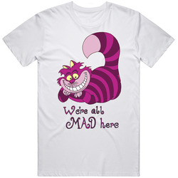 Cheshire Cat Video Game Retro Graphic Unisex Cotton White Classic T Shirt