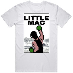 Punch Out Little Mac Rocky Poster Retro Video Game Retro Graphic Unisex Cotton White Classic T Shirt