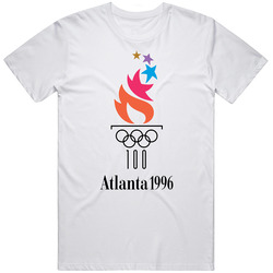 Atlanta Summer 1996 Olympics Retro Logo World Olympiad Event Retro Graphic Unisex Cotton White Classic T Shirt