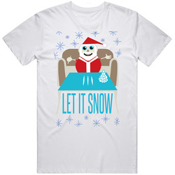 Walmart Let It Snow Snowman Ugly Sweater Parody Christmas Party Retro Graphic Unisex Cotton White Classic T Shirt