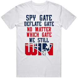 Spy Gate Deflate Gate Retro Graphic Unisex Cotton White Classic T Shirt