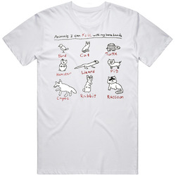 Bare Hands Retro Graphic Unisex Cotton White Classic T Shirt
