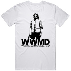 What Would Macgruber Do Snl Funny Retro Graphic Unisex Cotton White Classic T Shirt