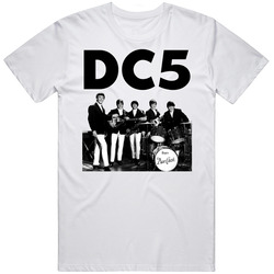 60s Rock English Britain England The Dave Clark Five 5 Retro Graphic Unisex Cotton White Classic T Shirt