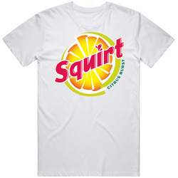 Squirt Soda Pop Logo Retro Graphic Unisex Cotton White Classic T Shirt