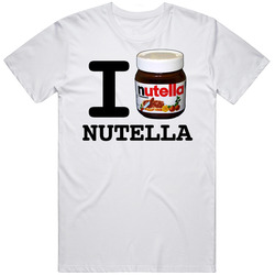 I Love Nutella Retro Graphic Unisex Cotton White Classic T Shirt