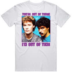 Hall And Oates 80s Music Retro Graphic Unisex Cotton White Classic T Shirt