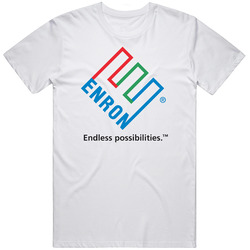Enron Retro Graphic Unisex Cotton White Classic T Shirt