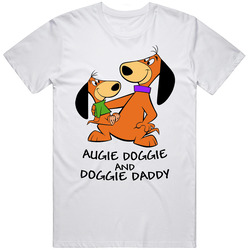 Augie Doggie And Doggie Daddy Retro Graphic Unisex Cotton White Classic T Shirt
