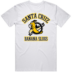 Pulp Fiction Banana Slugs Santa Cruz Movie Retro Graphic Unisex Cotton White Classic T Shirt