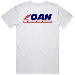 One America News Network Logo Mike Gundy Retro Graphic Unisex Cotton White Classic T Shirt