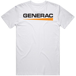 The Quotable Tees Generic Generac Powertools Logo Retro Graphic Unisex Cotton White Classic T Shirt
