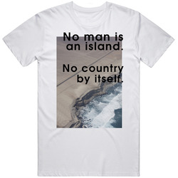 No Man Is An Island Brexit Uk Eu Referendum Daniel Craig Retro Graphic Unisex Cotton White Classic T Shirt
