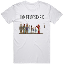 Funny House Menw Retro Graphic Unisex Cotton White Classic T Shirt