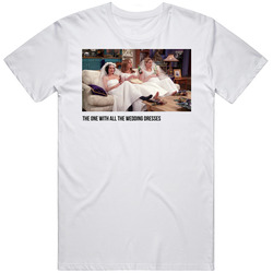 S04e20 Tthe One With All The Wedding Dresses Friends Tv Show Fan Retro Graphic Unisex Cotton White Classic T Shirt