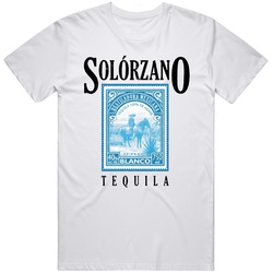 Solorzano Tequila Mexican Made Popular Liquor Distressed Look Retro Graphic Unisex Cotton White Classic T Shirt