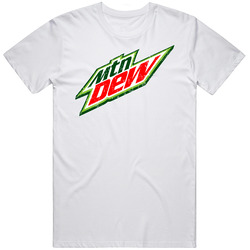 Mountain Dew Cool Popular Food Drink Restaurant Brand Logo Gift Retro Graphic Unisex Cotton White Classic T Shirt