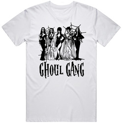 Ghoul Gang Female Vampires Horror Movie Characters Halloween Retro Graphic Unisex Cotton White Classic T Shirt