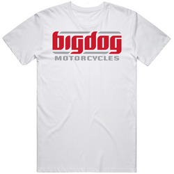 New Tee T-Shirt Big Dog Chopper Motorcycles Logo Mens White Size S To 5XL Retro Graphic Unisex Cotton White Classic T Shirt