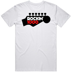 Rockin' 1000 1 White Retro Graphic Unisex Cotton White Classic T Shirt