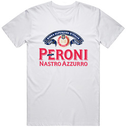 Peroni Retro Graphic Unisex Cotton White Classic T Shirt